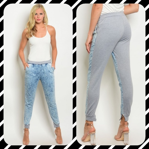 BLUE GRAY JOGGER PANT - Picture 1 of 3